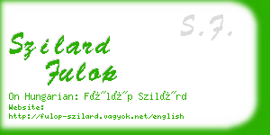 szilard fulop business card